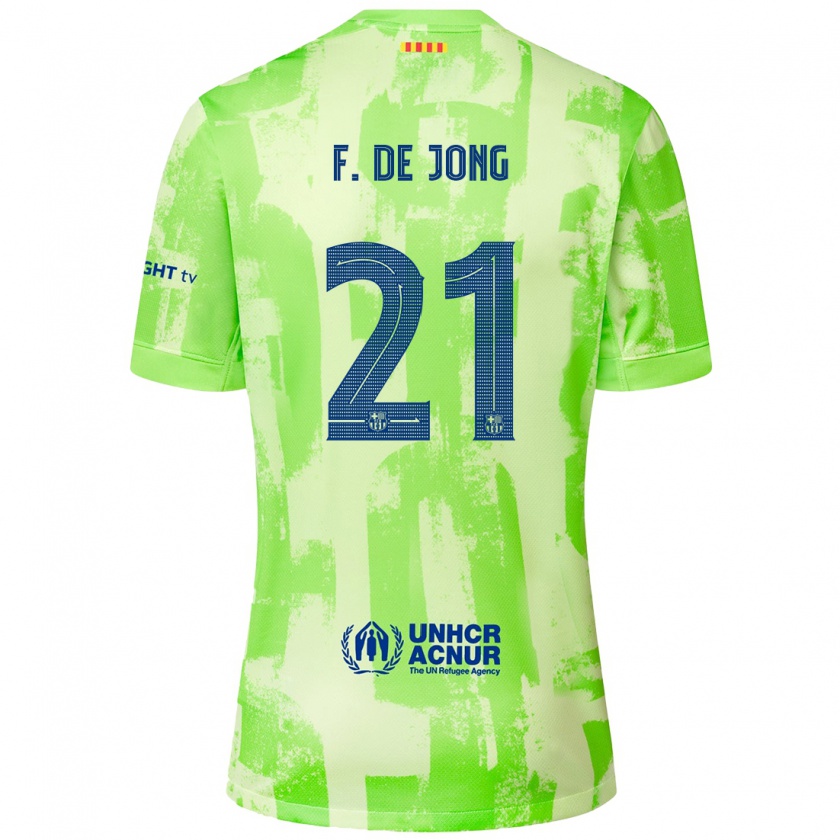 Kandiny Niño Camiseta Frenkie De Jong #21 Lima Equipación Tercera 2024/25 La Camisa Chile