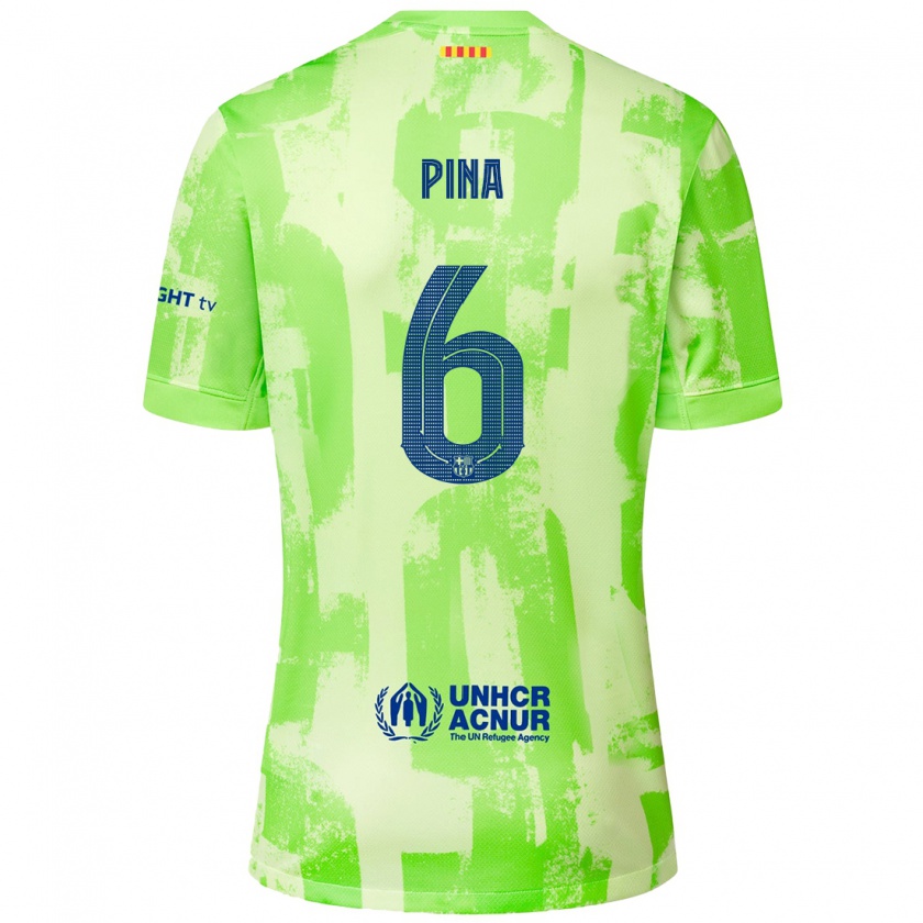 Kandiny Niño Camiseta Clàudia Pina #6 Lima Equipación Tercera 2024/25 La Camisa Chile