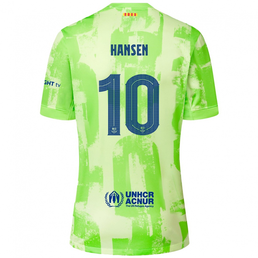 Kandiny Niño Camiseta Caroline Graham Hansen #10 Lima Equipación Tercera 2024/25 La Camisa Chile