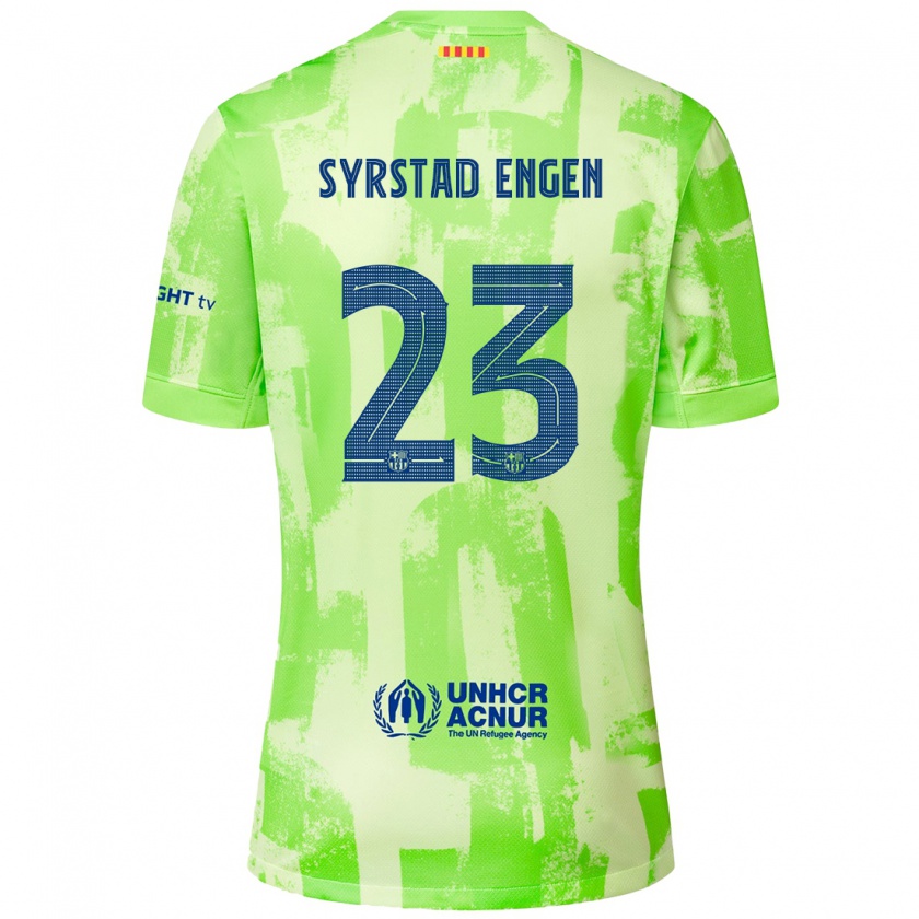 Kandiny Niño Camiseta Ingrid Syrstad Engen #23 Lima Equipación Tercera 2024/25 La Camisa Chile