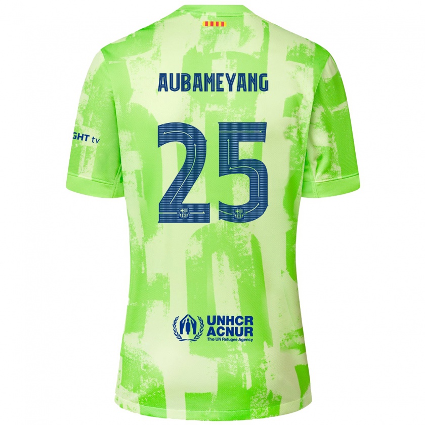 Kandiny Niño Camiseta Pierre Emerick Aubameyang #25 Lima Equipación Tercera 2024/25 La Camisa Chile