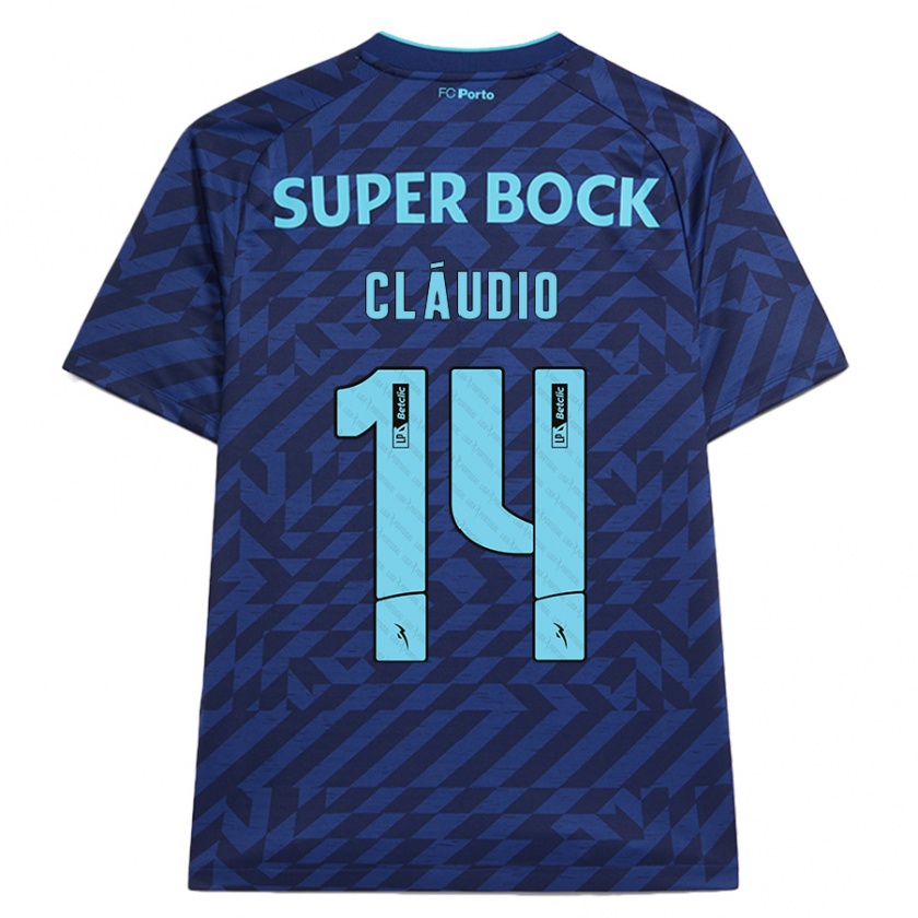 Kandiny Niño Camiseta Cláudio Ramos #14 Azul Marino Equipación Tercera 2024/25 La Camisa Chile