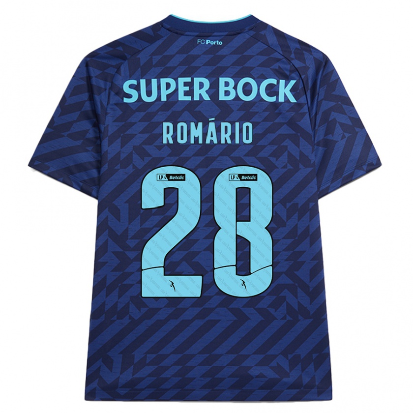 Kandiny Niño Camiseta Romário Baró #28 Azul Marino Equipación Tercera 2024/25 La Camisa Chile