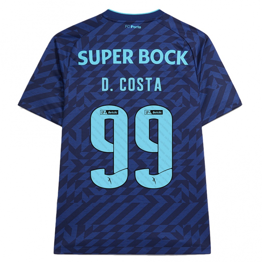 Kandiny Niño Camiseta Diogo Costa #99 Azul Marino Equipación Tercera 2024/25 La Camisa Chile