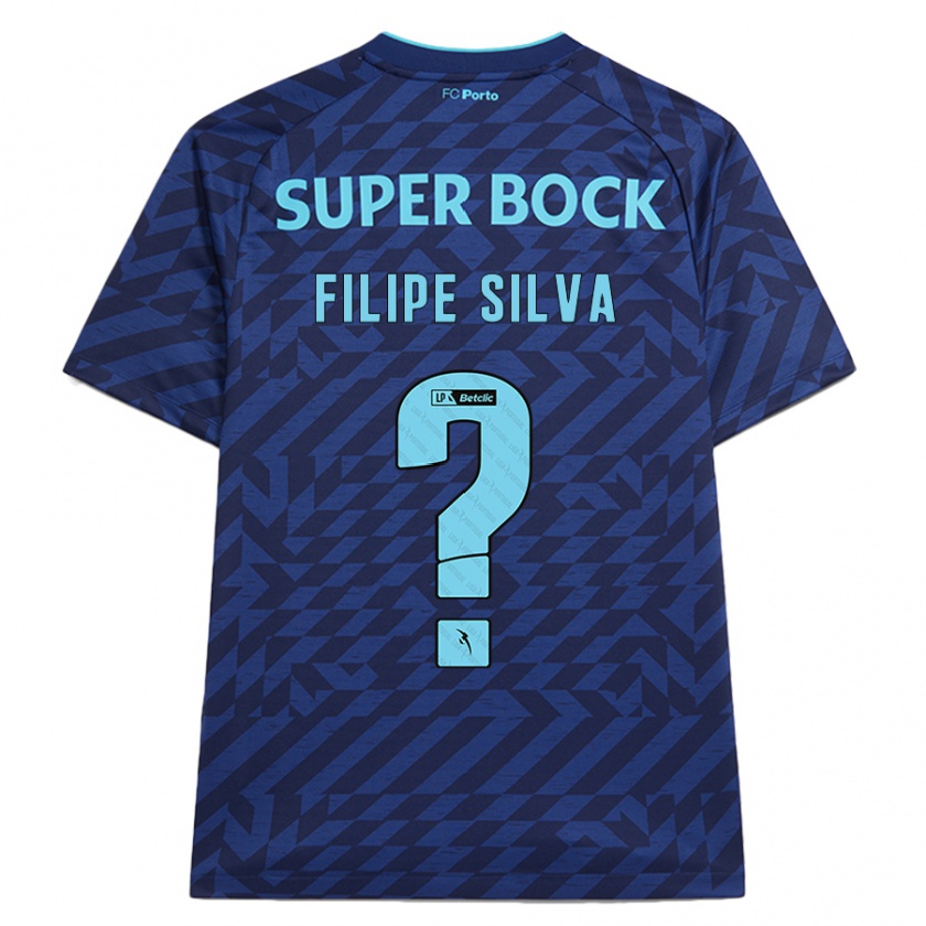 Kandiny Niño Camiseta Filipe Silva #0 Azul Marino Equipación Tercera 2024/25 La Camisa Chile