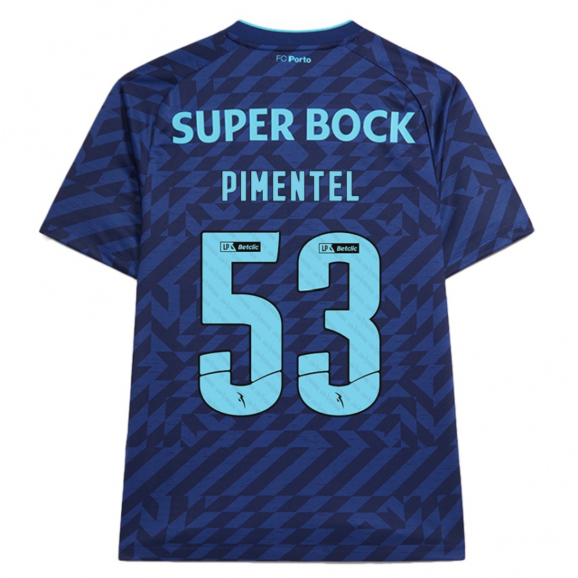 Kandiny Niño Camiseta Eric Pimentel #53 Azul Marino Equipación Tercera 2024/25 La Camisa Chile