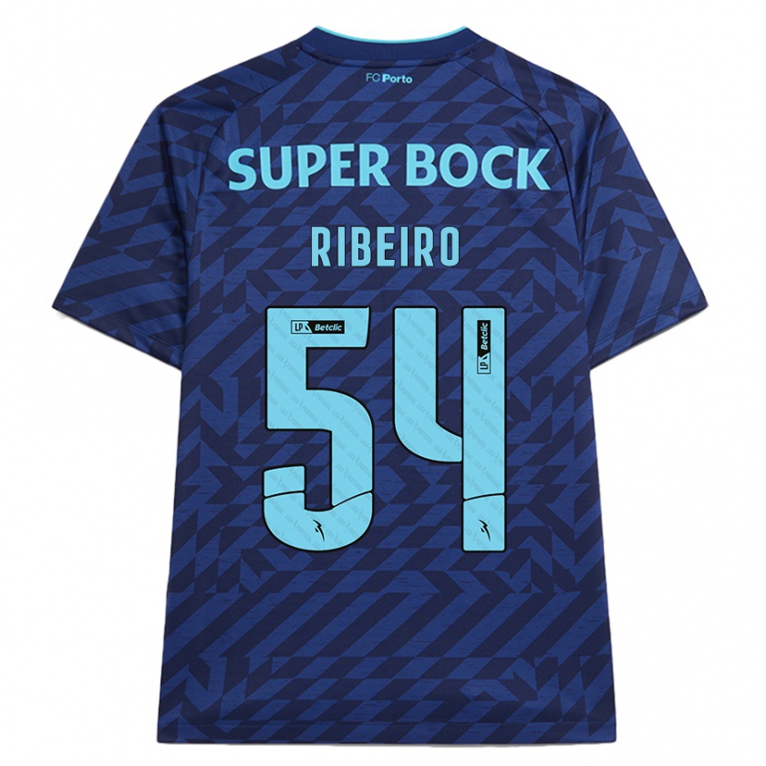 Kandiny Niño Camiseta António Ribeiro #54 Azul Marino Equipación Tercera 2024/25 La Camisa Chile