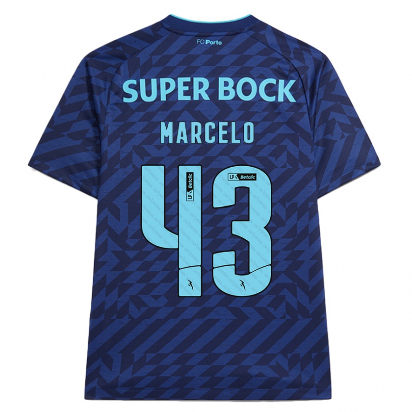 Kandiny Niño Camiseta Joao Marcelo #43 Azul Marino Equipación Tercera 2024/25 La Camisa Chile