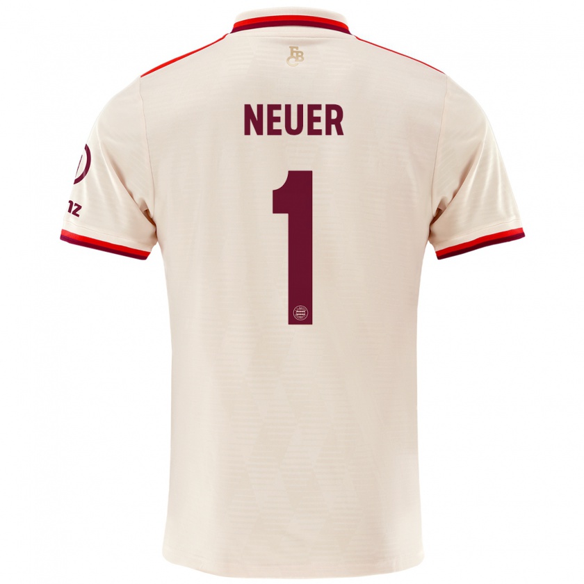 Kandiny Niño Camiseta Manuel Neuer #1 Lino Equipación Tercera 2024/25 La Camisa Chile