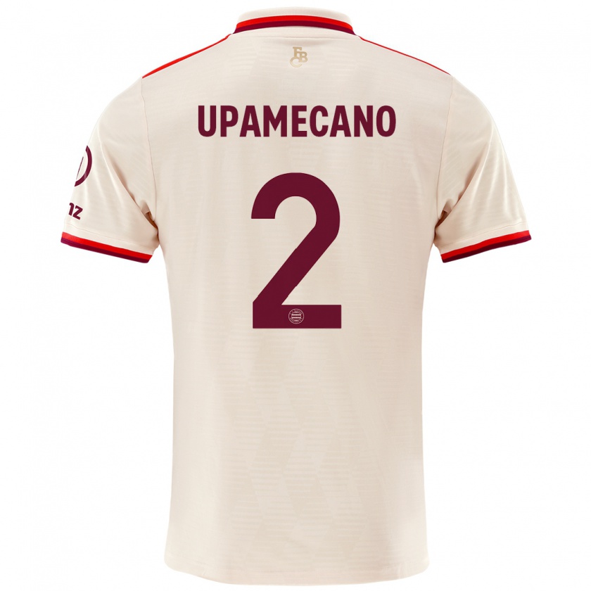 Kandiny Niño Camiseta Dayot Upamecano #2 Lino Equipación Tercera 2024/25 La Camisa Chile