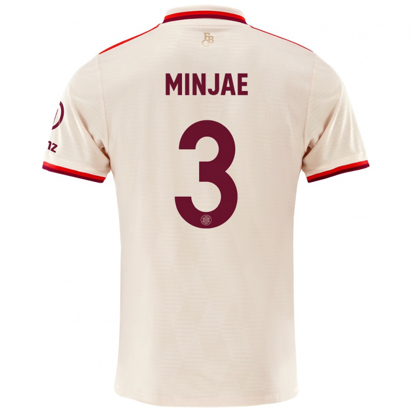 Kandiny Niño Camiseta Min-Jae Kim #3 Lino Equipación Tercera 2024/25 La Camisa Chile