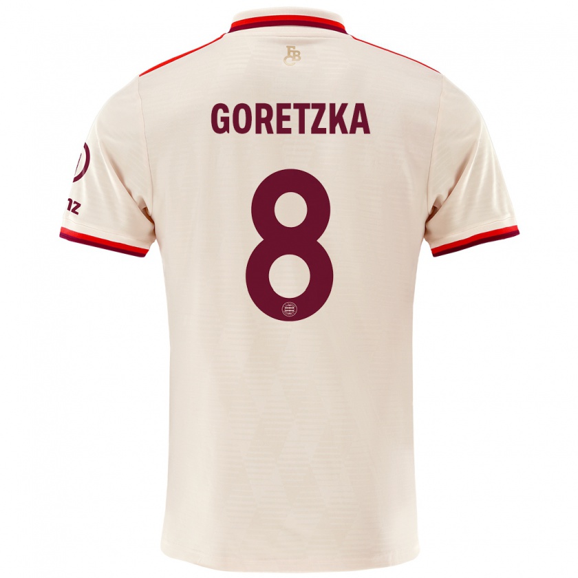 Kandiny Niño Camiseta Leon Goretzka #8 Lino Equipación Tercera 2024/25 La Camisa Chile