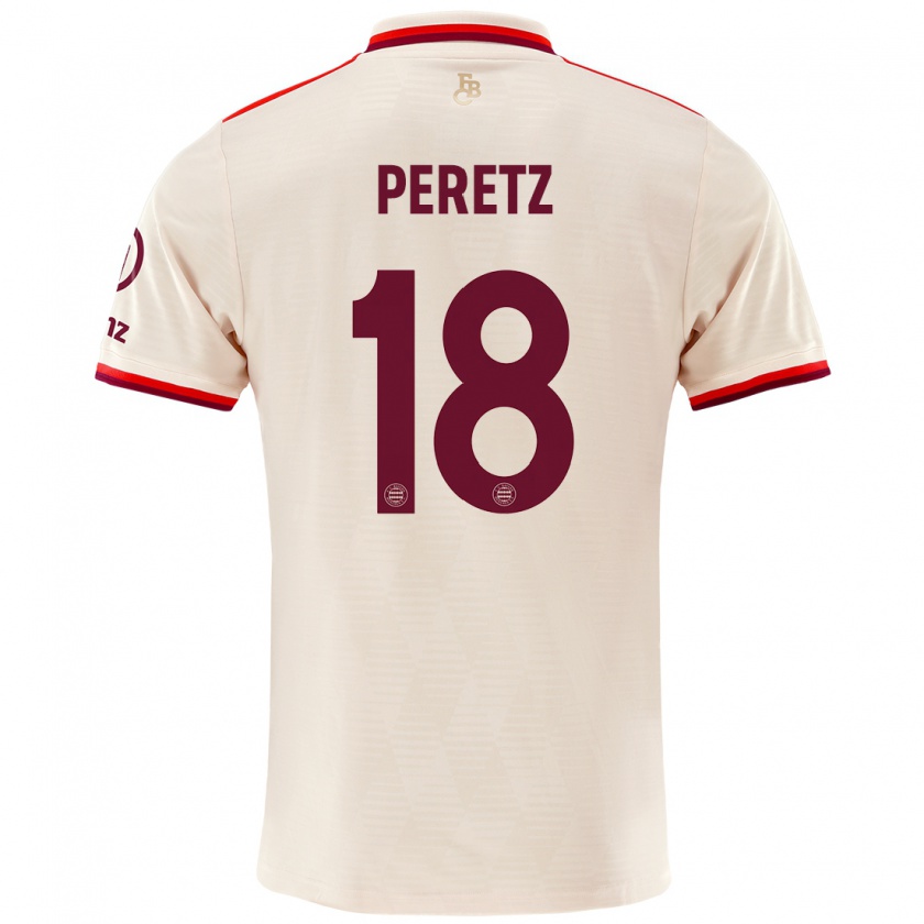 Kandiny Niño Camiseta Daniel Peretz #18 Lino Equipación Tercera 2024/25 La Camisa Chile