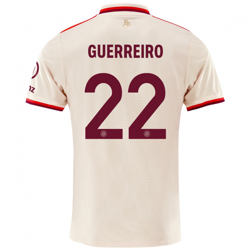 Kandiny Niño Camiseta Raphaël Guerreiro #22 Lino Equipación Tercera 2024/25 La Camisa Chile