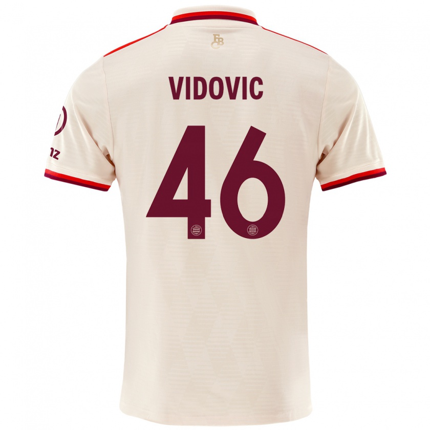 Kandiny Niño Camiseta Gabriel Vidovic #46 Lino Equipación Tercera 2024/25 La Camisa Chile