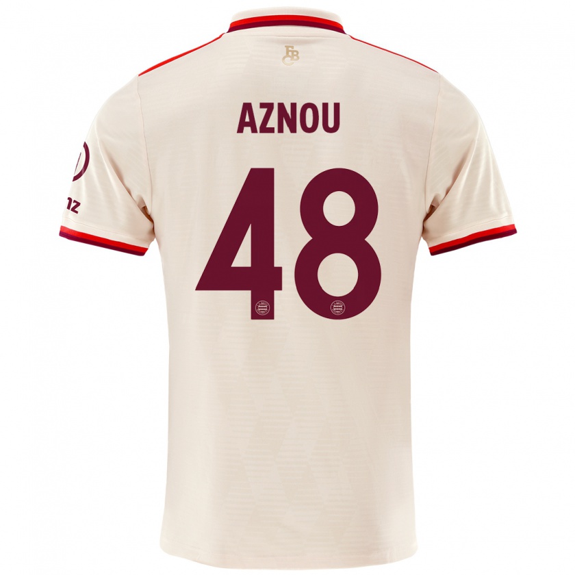 Kandiny Niño Camiseta Adam Aznou #48 Lino Equipación Tercera 2024/25 La Camisa Chile