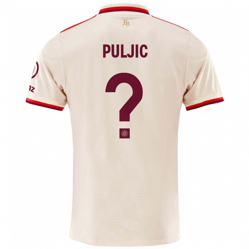 Kandiny Niño Camiseta Ljubo Puljic #0 Lino Equipación Tercera 2024/25 La Camisa Chile