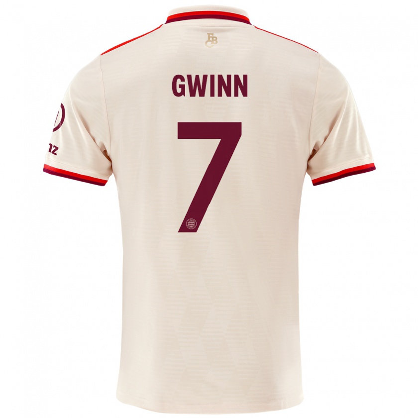 Kandiny Niño Camiseta Giulia Gwinn #7 Lino Equipación Tercera 2024/25 La Camisa Chile