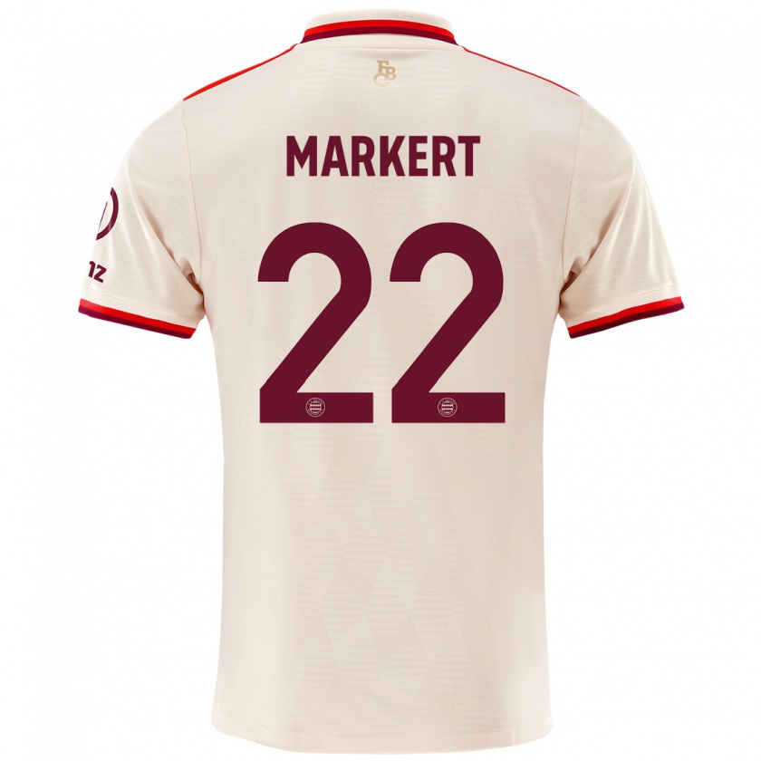 Kandiny Niño Camiseta Leon Markert #22 Lino Equipación Tercera 2024/25 La Camisa Chile