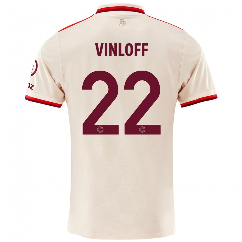 Kandiny Niño Camiseta Matteo Vinloff #22 Lino Equipación Tercera 2024/25 La Camisa Chile