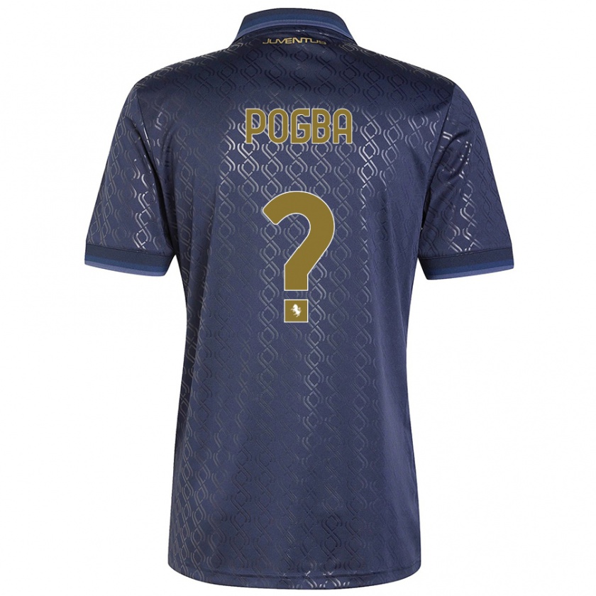 Kandiny Niño Camiseta Paul Pogba #0 Azul Marino Equipación Tercera 2024/25 La Camisa Chile