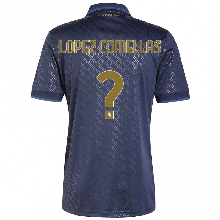 Kandiny Niño Camiseta Ivan Lopez Comellas #0 Azul Marino Equipación Tercera 2024/25 La Camisa Chile