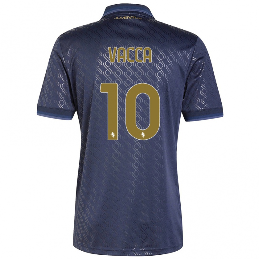 Kandiny Niño Camiseta Alessio Vacca #10 Azul Marino Equipación Tercera 2024/25 La Camisa Chile