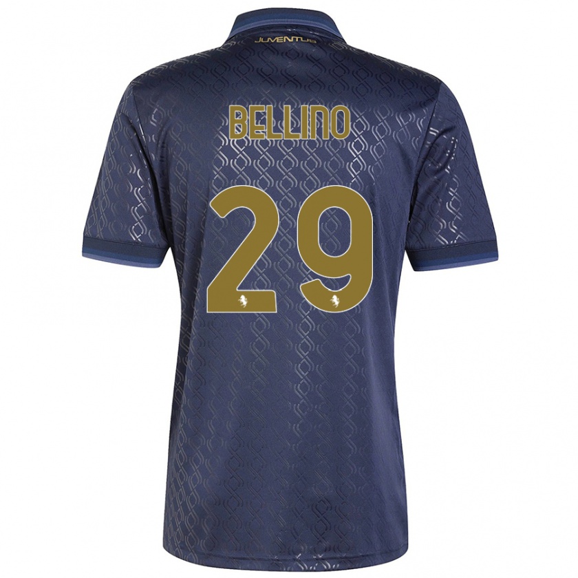 Kandiny Niño Camiseta Filippo Bellino #29 Azul Marino Equipación Tercera 2024/25 La Camisa Chile