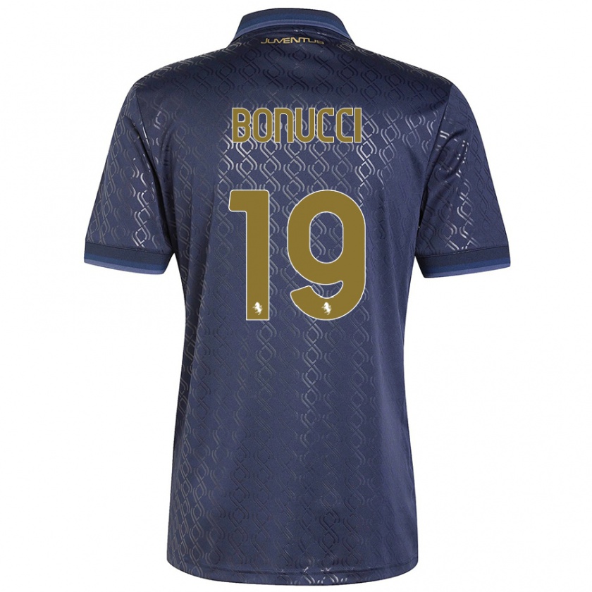 Kandiny Niño Camiseta Leonardo Bonucci #19 Azul Marino Equipación Tercera 2024/25 La Camisa Chile