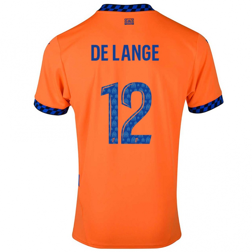 Kandiny Niño Camiseta Jeffrey De Lange #12 Naranja Azul Oscuro Equipación Tercera 2024/25 La Camisa Chile