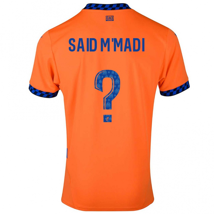 Kandiny Niño Camiseta Yakine Said M'madi #0 Naranja Azul Oscuro Equipación Tercera 2024/25 La Camisa Chile