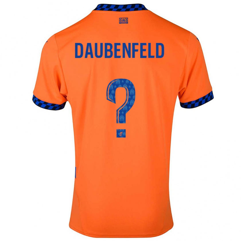 Kandiny Niño Camiseta Lucas Daubenfeld #0 Naranja Azul Oscuro Equipación Tercera 2024/25 La Camisa Chile