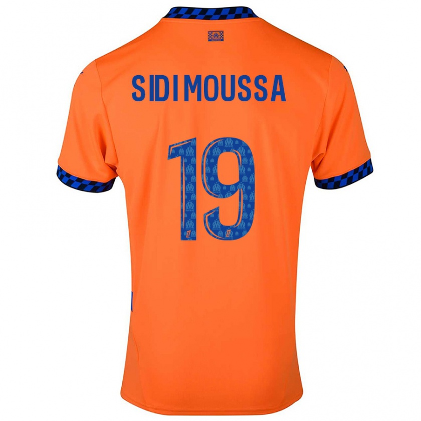 Kandiny Niño Camiseta Salima Sidi Moussa #19 Naranja Azul Oscuro Equipación Tercera 2024/25 La Camisa Chile