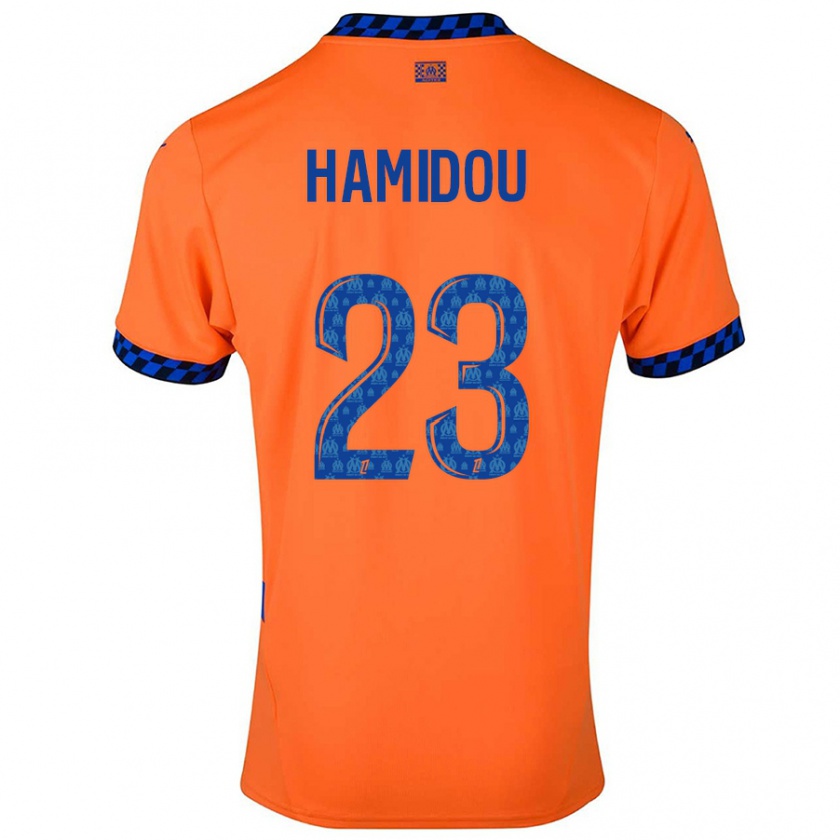 Kandiny Niño Camiseta Jamila Hamidou #23 Naranja Azul Oscuro Equipación Tercera 2024/25 La Camisa Chile