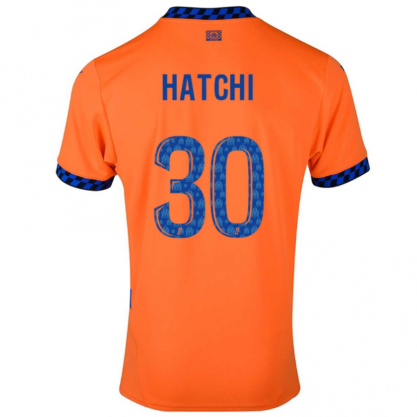 Kandiny Niño Camiseta Anaïs Hatchi #30 Naranja Azul Oscuro Equipación Tercera 2024/25 La Camisa Chile