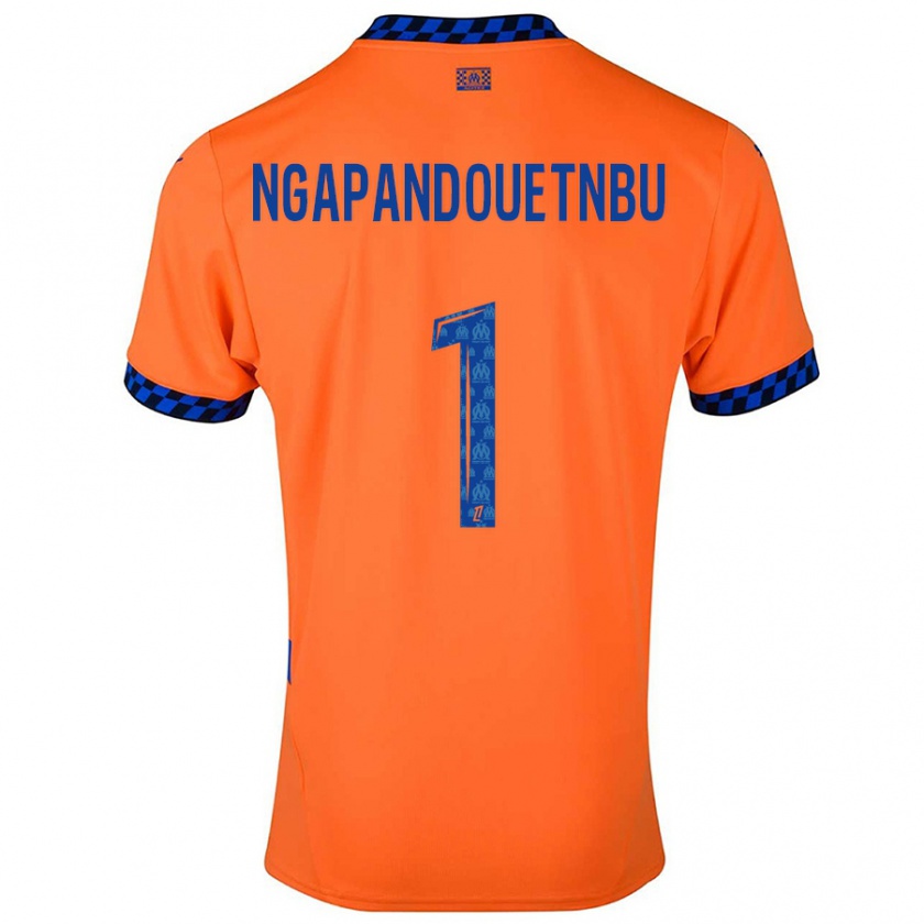 Kandiny Niño Camiseta Simon Ngapandouetnbu #1 Naranja Azul Oscuro Equipación Tercera 2024/25 La Camisa Chile