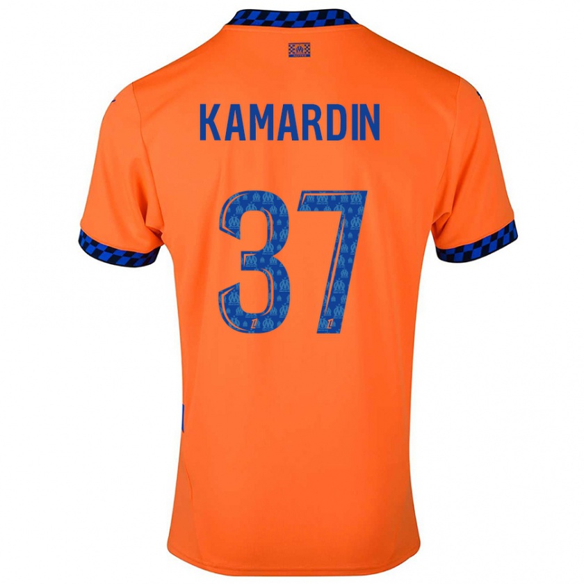 Kandiny Niño Camiseta Aaron Kamardin #37 Naranja Azul Oscuro Equipación Tercera 2024/25 La Camisa Chile