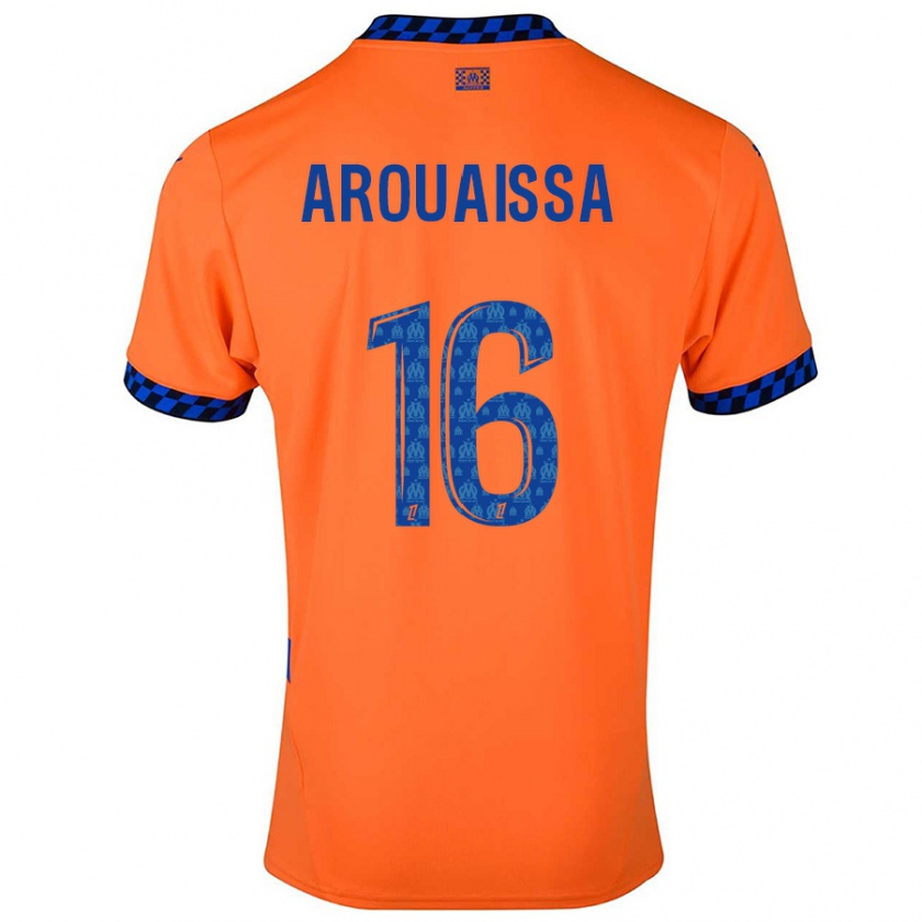 Kandiny Niño Camiseta Ines Arouaissa #16 Naranja Azul Oscuro Equipación Tercera 2024/25 La Camisa Chile