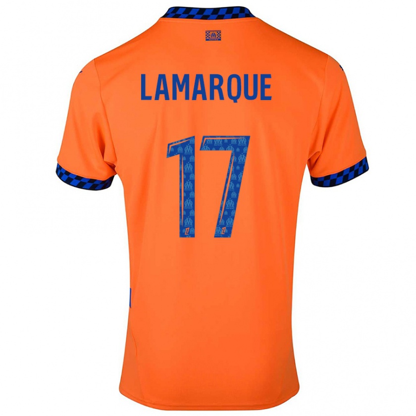 Kandiny Niño Camiseta Alais Lamarque #17 Naranja Azul Oscuro Equipación Tercera 2024/25 La Camisa Chile