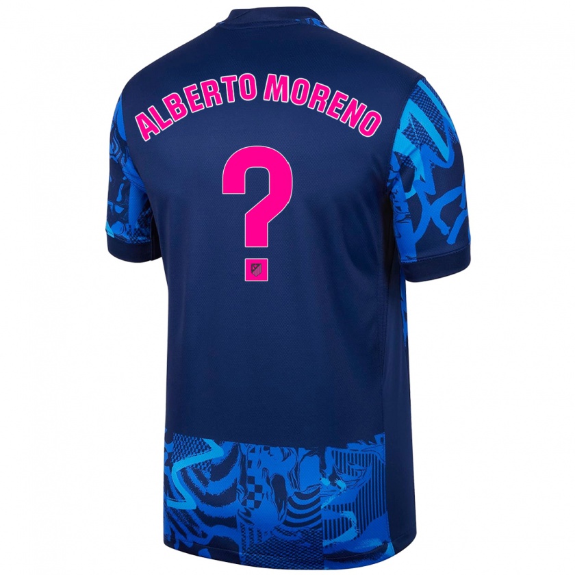 Kandiny Niño Camiseta Alberto Moreno #0 Azul Real Equipación Tercera 2024/25 La Camisa Chile