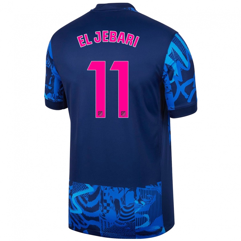 Kandiny Niño Camiseta Salim El Jebari #11 Azul Real Equipación Tercera 2024/25 La Camisa Chile