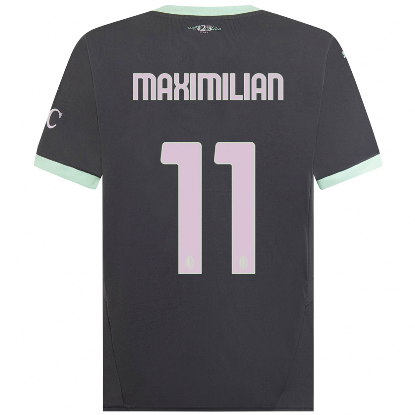 Kandiny Niño Camiseta Maximilian Ibrahimović #11 Gris Equipación Tercera 2024/25 La Camisa Chile