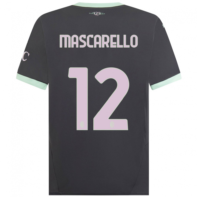 Kandiny Niño Camiseta Marta Mascarello #12 Gris Equipación Tercera 2024/25 La Camisa Chile