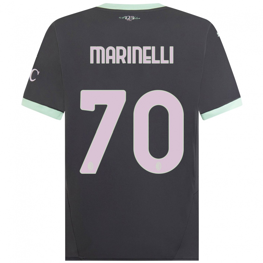 Kandiny Niño Camiseta Gloria Marinelli #70 Gris Equipación Tercera 2024/25 La Camisa Chile