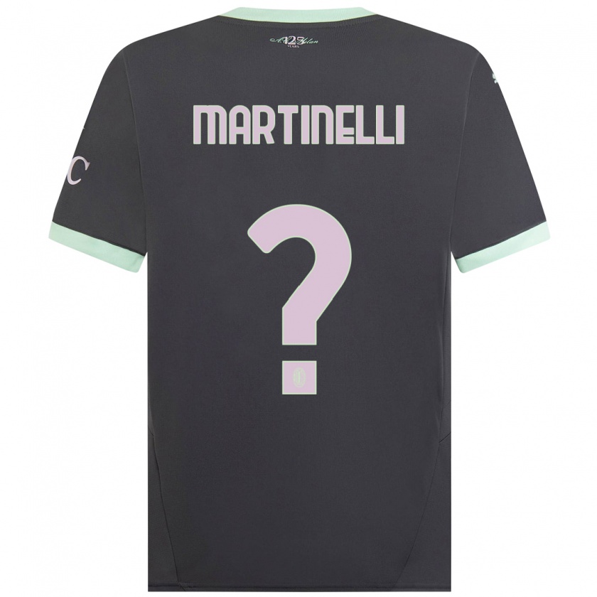 Kandiny Niño Camiseta Riccardo Martinelli #0 Gris Equipación Tercera 2024/25 La Camisa Chile