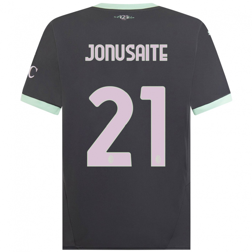 Kandiny Niño Camiseta Rimante Jonusaite #21 Gris Equipación Tercera 2024/25 La Camisa Chile