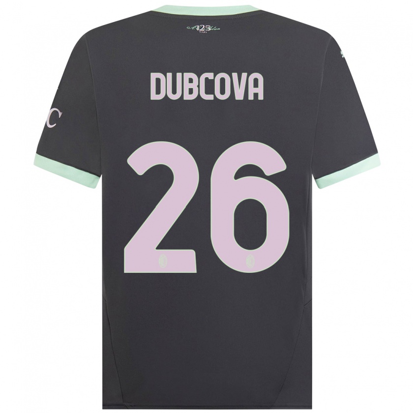 Kandiny Niño Camiseta Michaela Dubcova #26 Gris Equipación Tercera 2024/25 La Camisa Chile