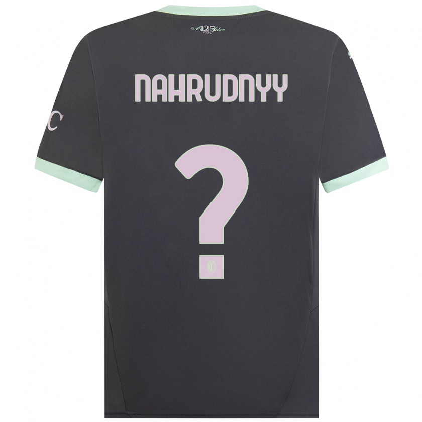 Kandiny Niño Camiseta Vladislav Nahrudnyy #0 Gris Equipación Tercera 2024/25 La Camisa Chile