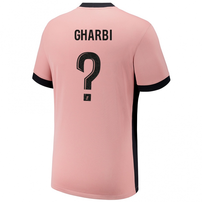 Kandiny Niño Camiseta Ismaël Gharbi #0 Rosa Óxido Equipación Tercera 2024/25 La Camisa Chile