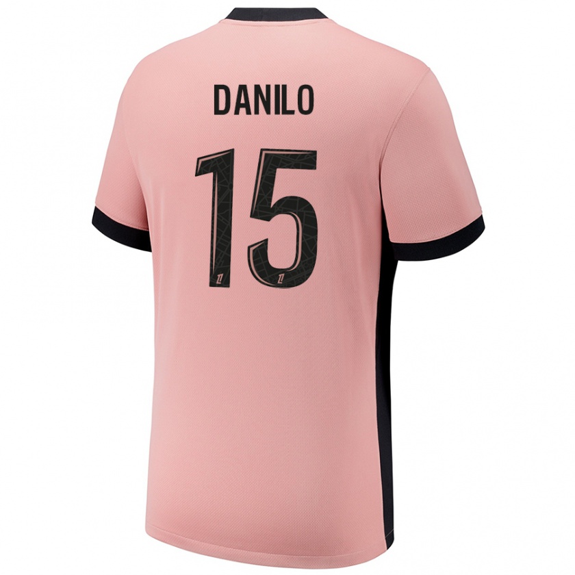 Kandiny Niño Camiseta Danilo Pereira #15 Rosa Óxido Equipación Tercera 2024/25 La Camisa Chile